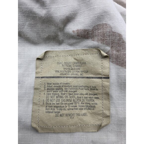 Vintage US Military Coat Mens Large Regular Desert Camouflage Camo Ripstop 90s - Picture 13 of 14